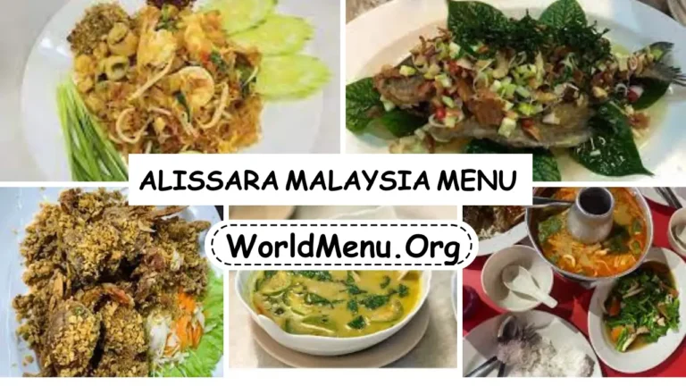 Alissara Malaysia Menu Prices Updated 2024