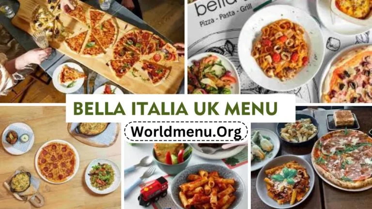 Bella Italia United Kingdom Menu Prices Recently 2024