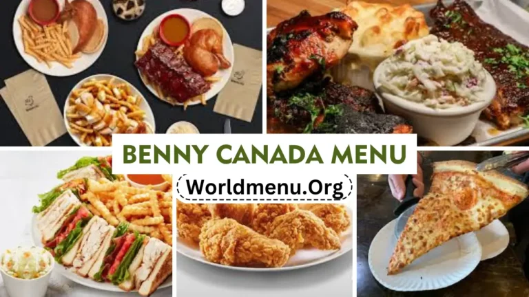 Benny Canada Menu Prices 2024