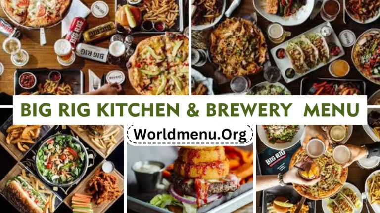 Big Rig Kitchen & Brewery canada Menu & Up To Date Prices 2024