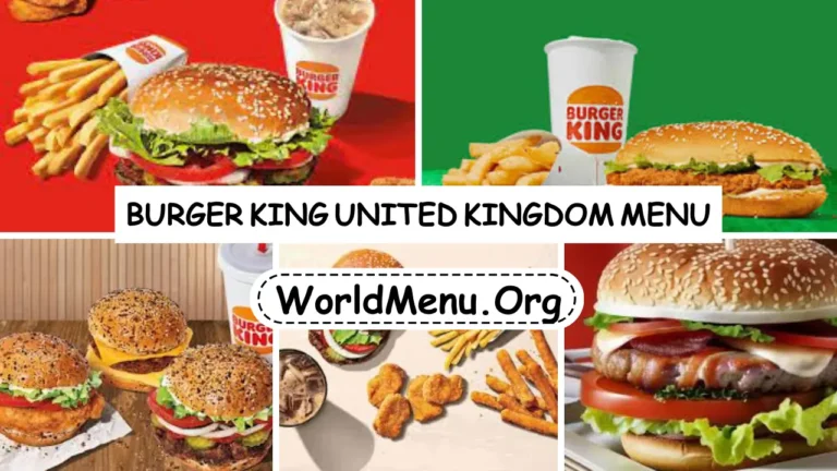 Burger King United Kingdom Menu Prices Now 2024