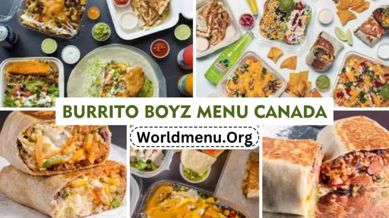 Burrito Boyz Menu canada Prices Current 2024