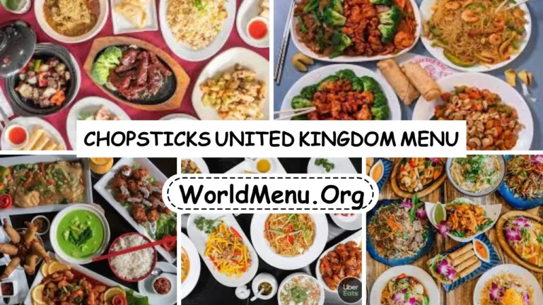 Chopsticks United Kingdom Menu Prices Latest 2024