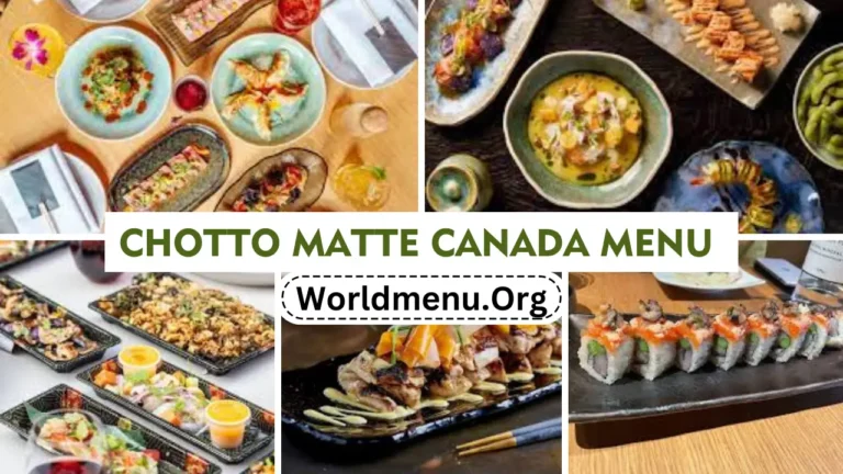Chotto Matte canada Menu Prices Updated 2024