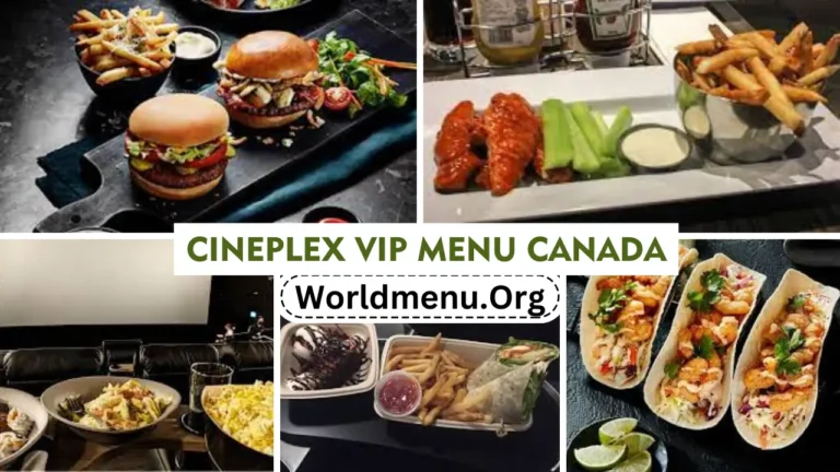 cineplex vip Canada Menu Prices Updated 2024
