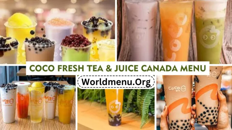 CoCo Fresh Tea & Juice canada Menu & Recent Prices 2024
