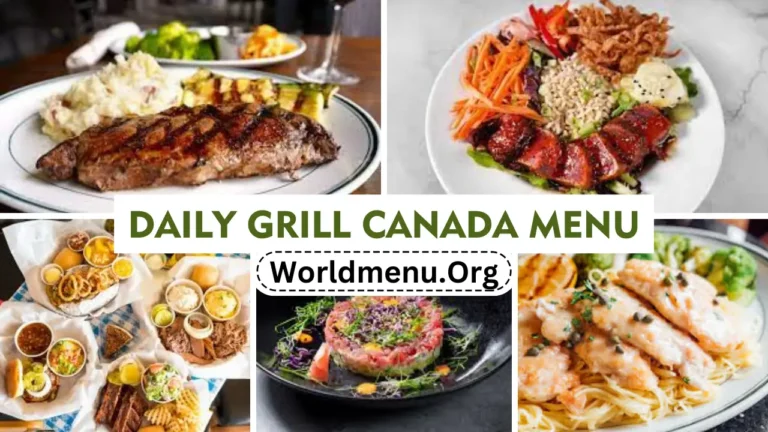 Daily Grill Canada Menu Prices Now 2024