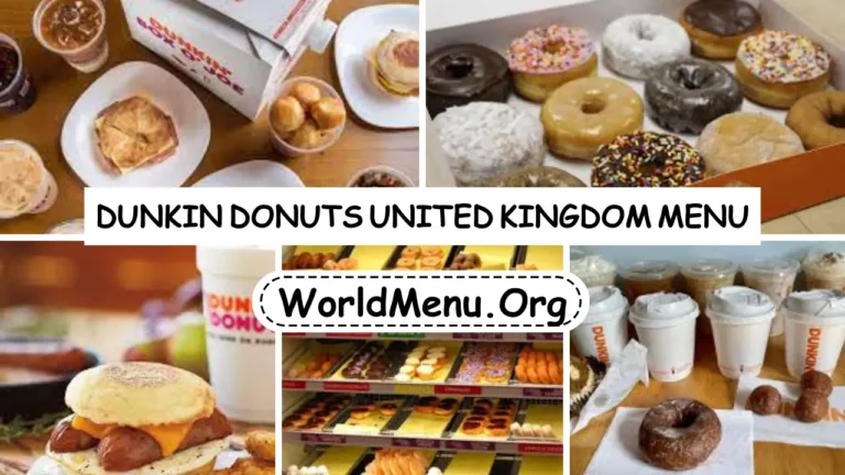 Dunkin Donuts United Kingdom Menu Prices New 2024