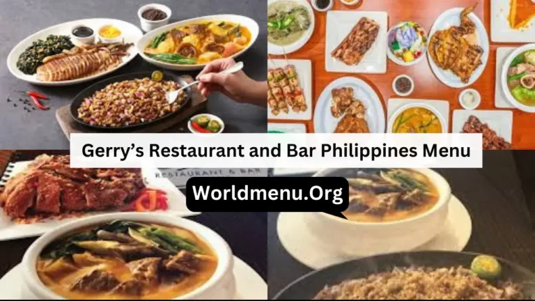 Gerry’s Restaurant and Bar Philippines Menu & New Prices 2024
