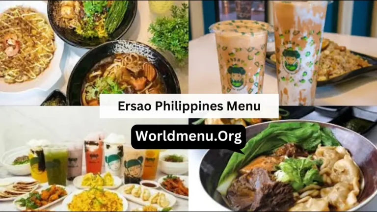 Ersao Philippines Menu Prices Updated 2024