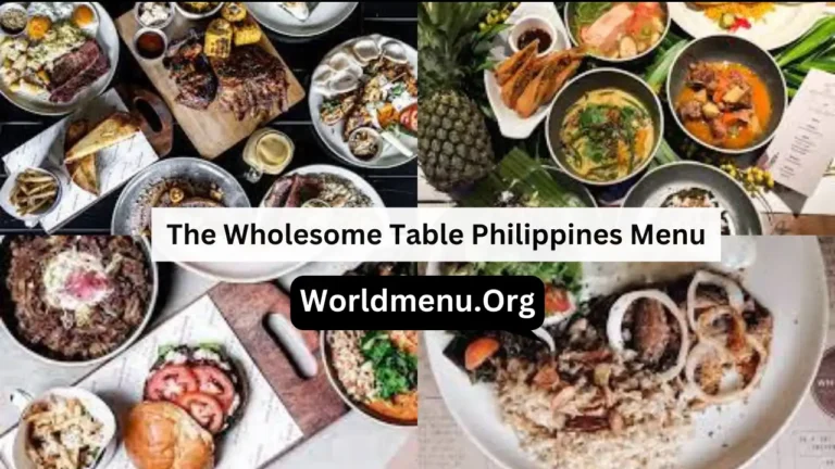 The Wholesome Table Philippines Menu & Recent Prices 2024