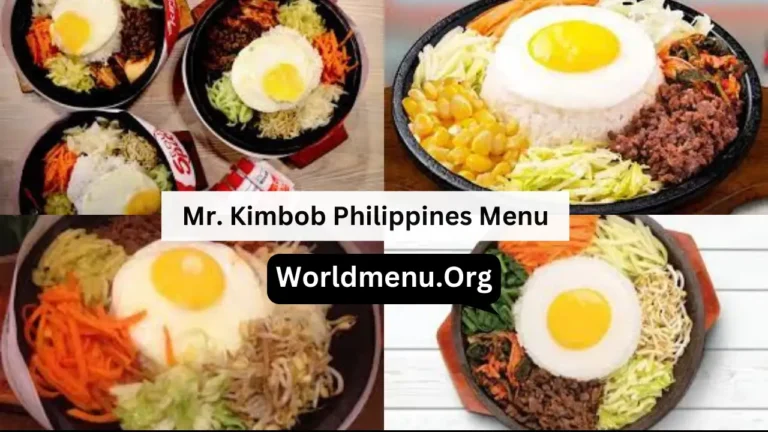 Mr. Kimbob Philippines Menu Prices Updated 2024