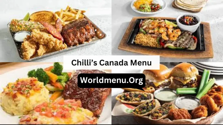 Chilli’s Canada Menu Prices Latest 2024