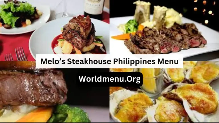 Melo’s Steakhouse Philippines Menu Prices Recently 2024