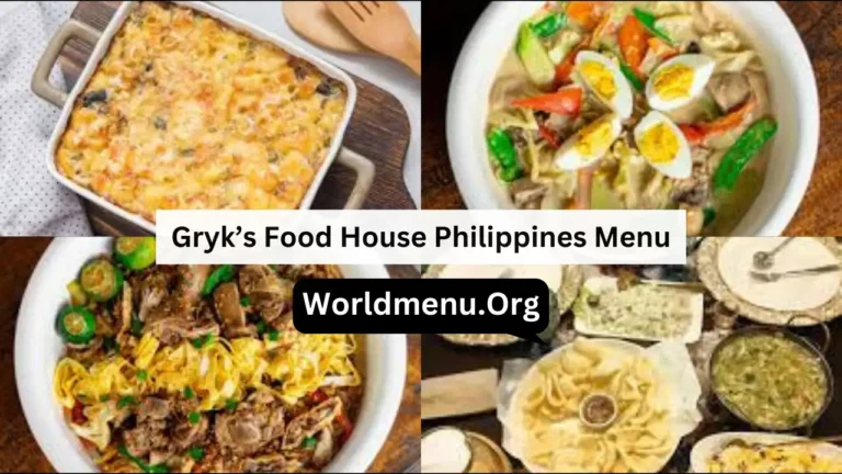 Gryk’s Food House Philippines Menu Prices Current 2024