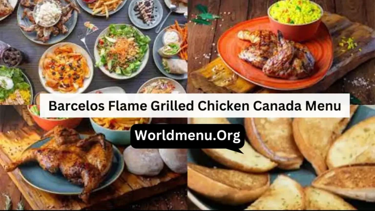 Barcelos Flame Grilled Chicken Canada Menu Prices 2024