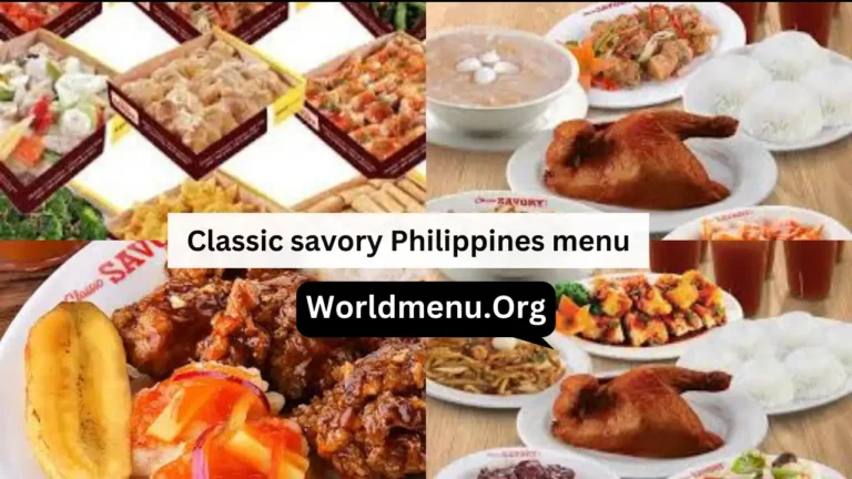 Classic savory Philippines menu updated prices 2024