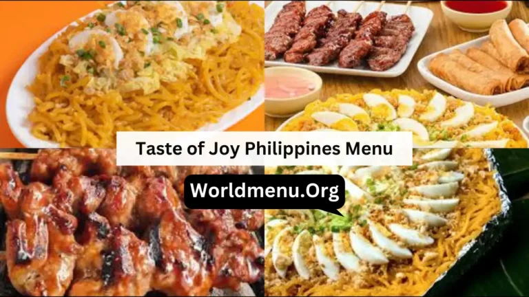 Taste of Joy Philippines Menu Prices Current 2024
