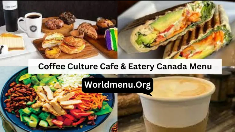Coffee Culture Cafe & Eatery Canada Menu & Current Prices 2024