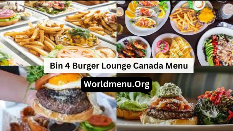 Bin 4 Burger Lounge Canada Menu Prices Updated 2024