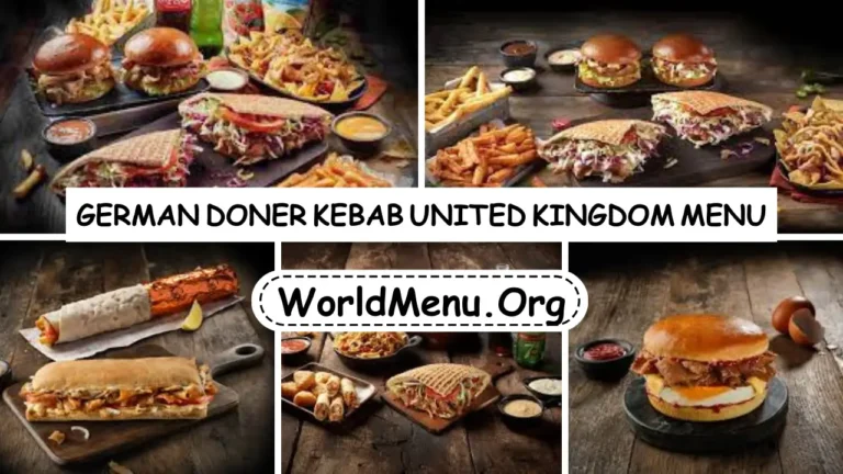 German Doner Kebab United Kingdom Menu Prices New 2024