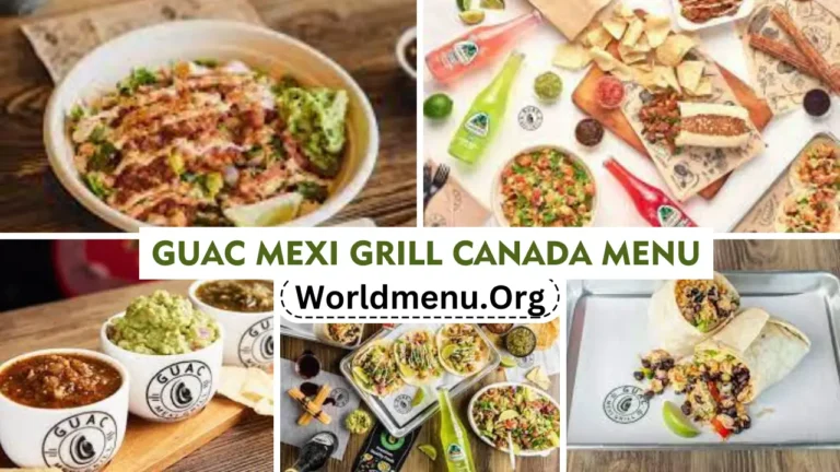 Guac Mexi Grill canada Menu Prices Now 2024