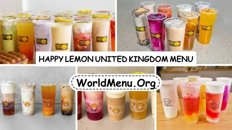 Happy Lemon United Kingdom Menu & Prices 2024