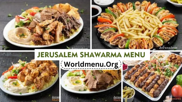 Jerusalem Shawarma Menu Prices New 2024