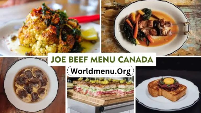 Joe Beef Menu Canada Prices Updated 2024