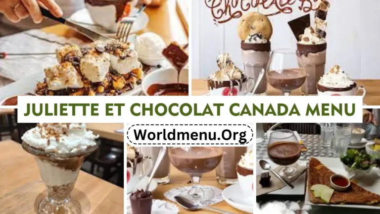 Juliette Et Chocolat canada Menu Prices New 2024