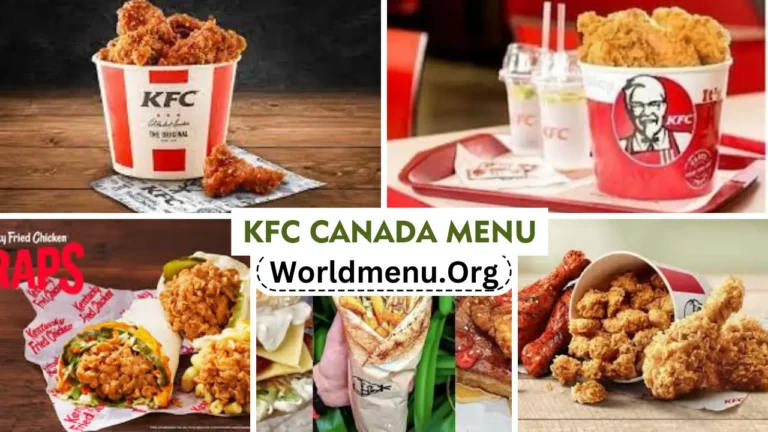 KFC canada Menu Prices Now 2024