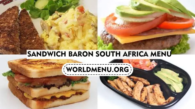 Sandwich Baron South Africa Menu Prices Recently 2024