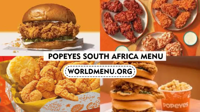 Popeyes South Africa Menu & Updated Prices 2024