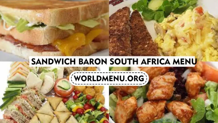 Sandwich Baron South Africa Menu Prices New 2024