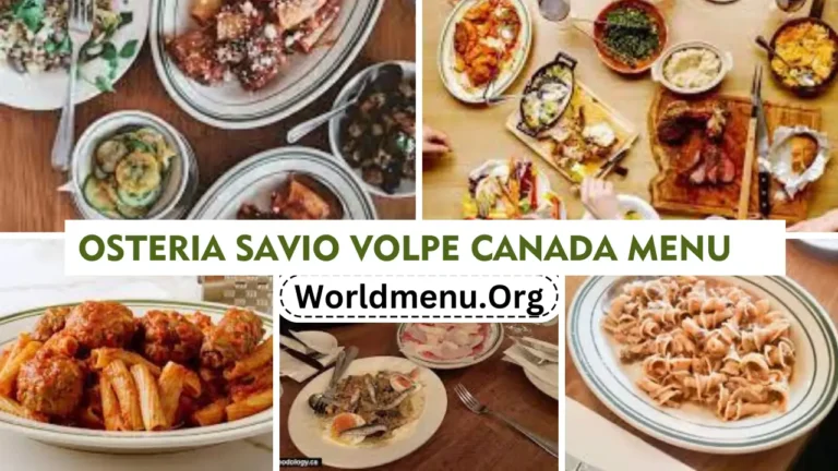 Osteria Savio Volpe canada Menu & Recent Prices 2024