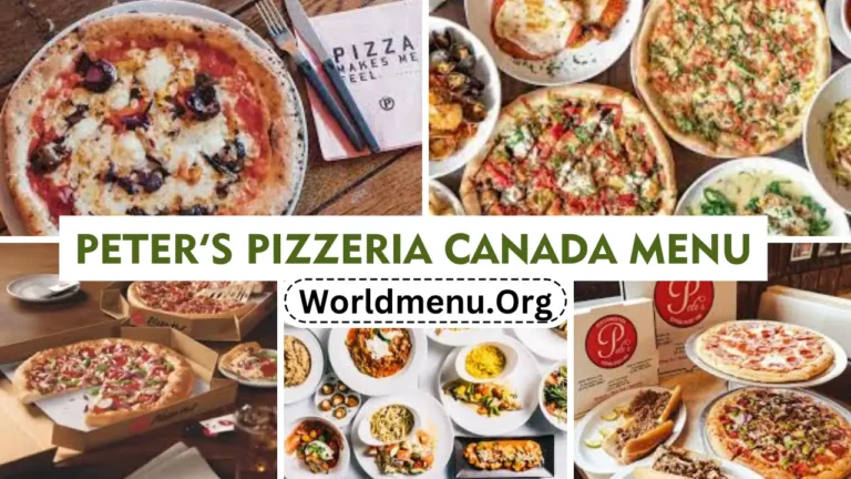 Peter’s Pizzeria Canada Menu & Updated Prices 2024