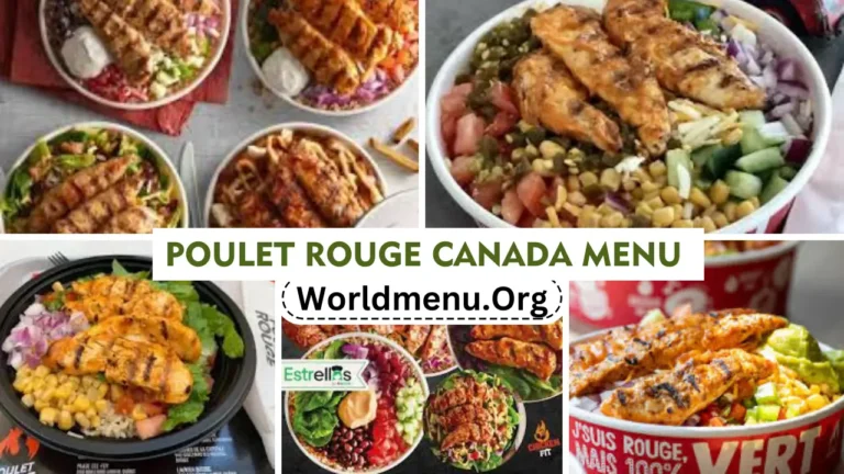 Poulet Rouge Canada Menu  & Latest Prices 2024
