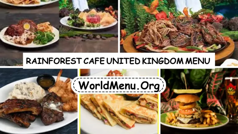 Rainforest Cafe United Kingdom Menu Prices Recently 2024