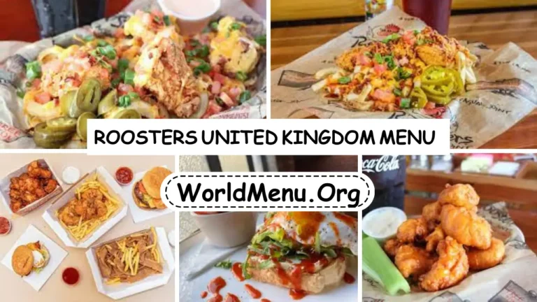 Roosters United Kingdom Menu Prices Recently 2024