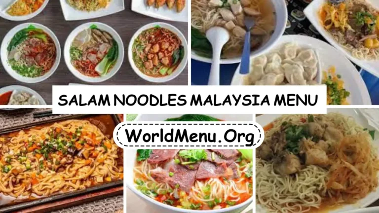 Salam Noodles Malaysia Menu Prices Now 2024