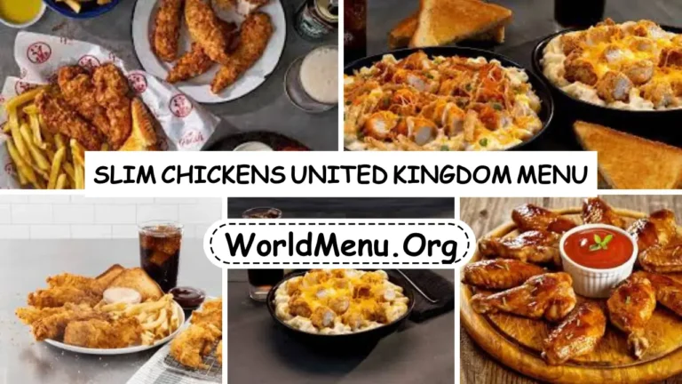 Slim Chickens United Kingdom Menu Prices Latest 2024
