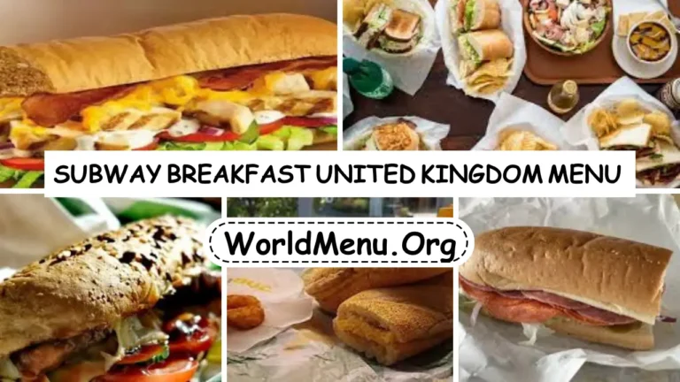 Subway Breakfast United Kingdom Menu Prices Current 2024