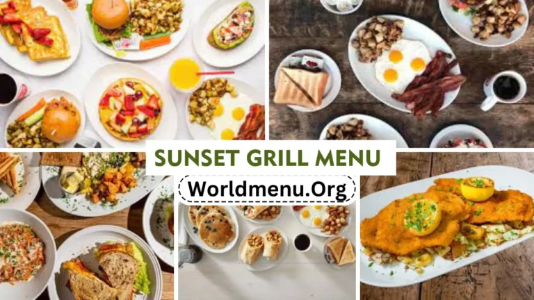 Sunset Grill Menu & Up To Date Prices 2024