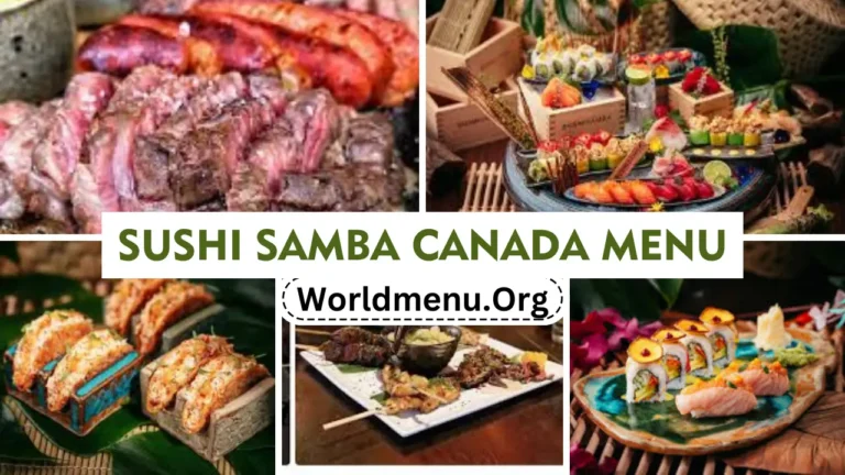 Sushi Samba canada Menu & Updated Prices 2024