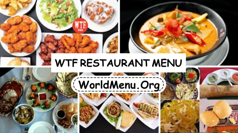 WTF Restaurant Menu | New Price 2024