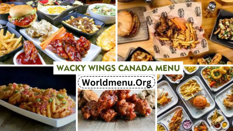 Wacky Wings Canada Menu Prices Recently 2024