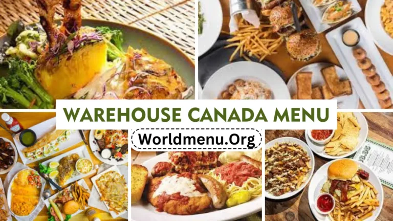 Warehouse Canada Menu Prices Updated 2024