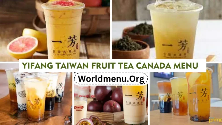 YiFang Taiwan Fruit Tea canada Menu Prices Current 2024