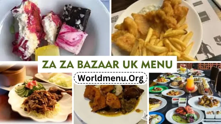 Za Za Bazaar United Kingdom Menu Prices Updated 2024