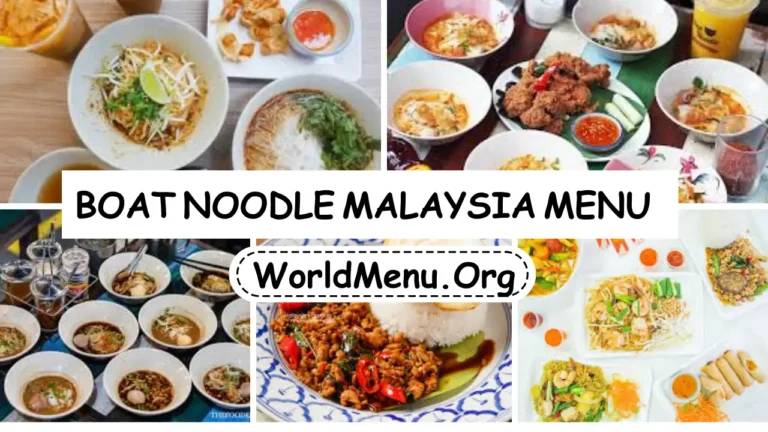 boat noodle malaysia Menu Prices New 2024